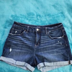 Time and Tru Distressed Blue Jean Shorts